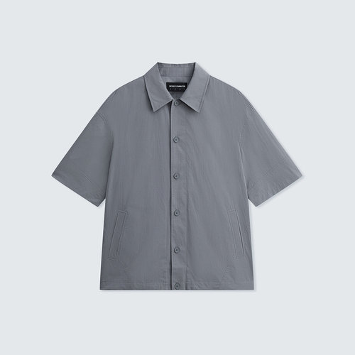 MODE COMMUTER| MC不潮品凉亲肤立体肌理插袋短袖翻领衬衫