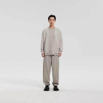 MODE COMMUTER| MC不潮品春季全橡筋肌理面料O型针织长裤