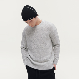 MC绒感混纺触感柔软毛绒机理圆领休闲绒感线衫 MODE COMMUTER