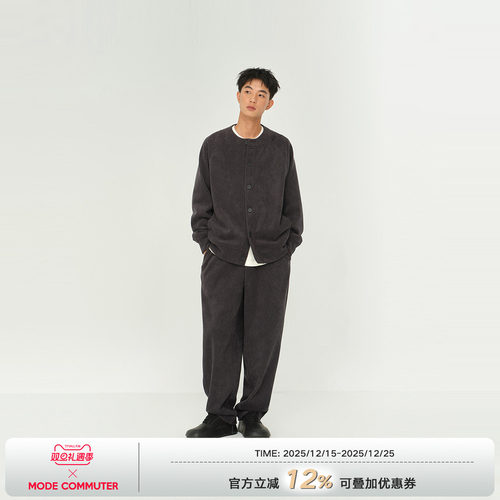 MODE COMMUTER | MC重磅细纹条绒肌理重磅细纹条绒O型针织长裤