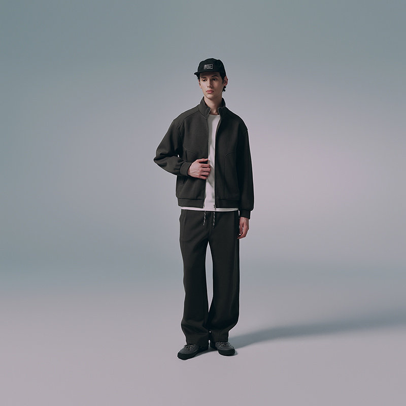 MODE COMMUTER | MC棉涤混纺针织吸湿透气保暖有型立领开襟卫衣