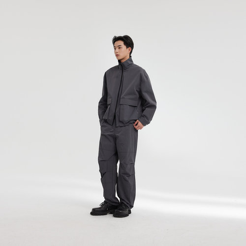 MODE COMMUTER| MC不潮品春季横条松紧直筒型梭织长裤