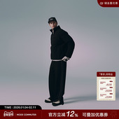 MC横向肌理复合针织保暖蓬松分割立领短款 MODE COMMUTER 羽绒服