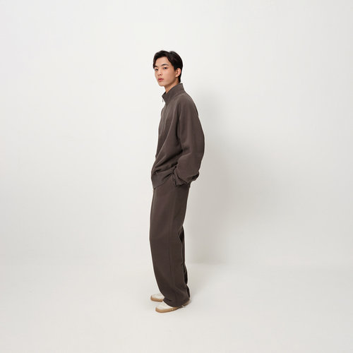 MODE COMMUTER| MC重磅拉绒卫衣针织重磅抓绒插肩袖立领卫衣