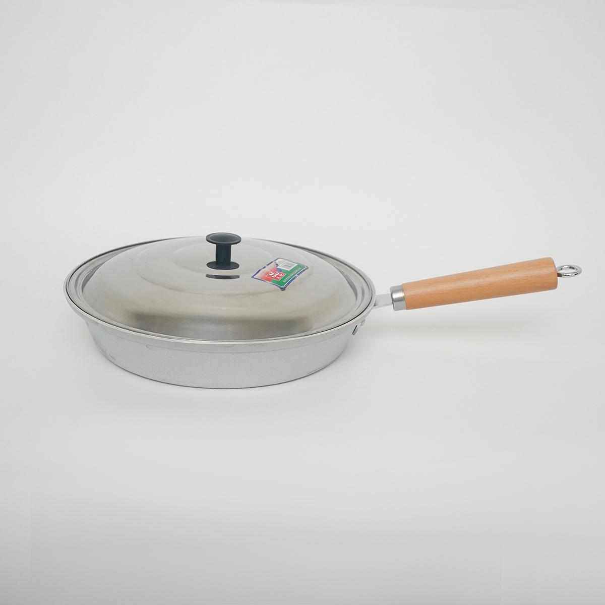 老式纯手工铝平底锅家用小号加厚铝煎锅煎蛋煎饼烙饼无涂层不粘锅