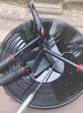 淘金盆筛子便携式淘金盆筛金沙盆洗金盘淘金沙工具大号36CM加厚大