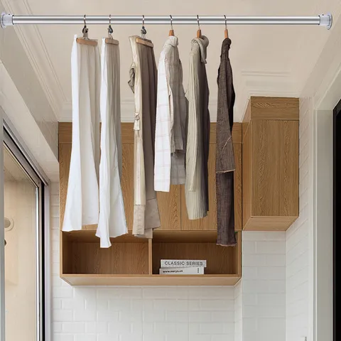 固定毛巾架晾衣杆挂衣杆底座法兰窗帘柜子支架衣柜固定不锈钢