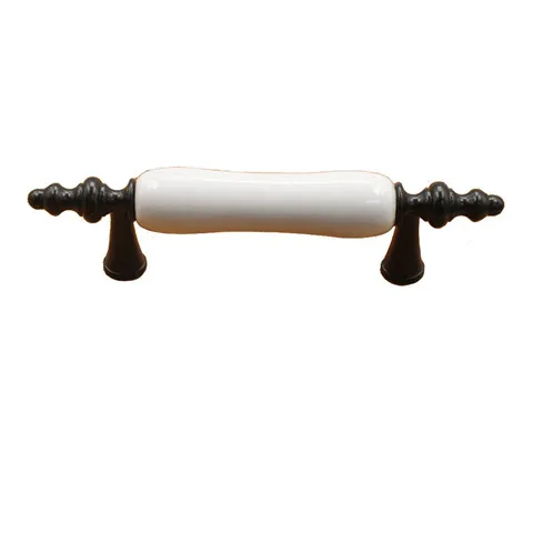 陶瓷拉手黑白极简把手柜门欧式衣柜橱柜简约白色抽屉单孔家具