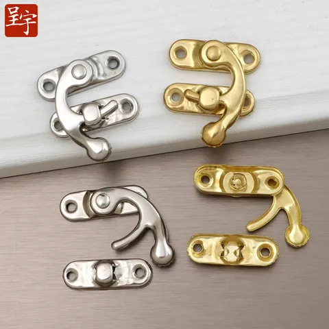 配件锁扣黄色装饰箱扣牛角钩家用箱包五金扣五金A026礼盒鱼钩