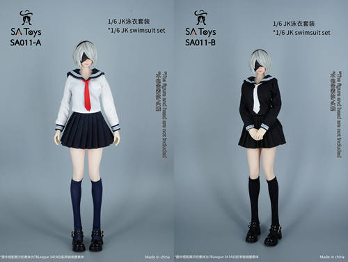 SAtoys SA011AB 1/6 JK泳衣制服 套装 服装 适合女兵人 ph素体