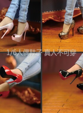 现货 Feeltoys 1/6 女兵人散件 FT021 潮流性感防水台鱼嘴高跟鞋