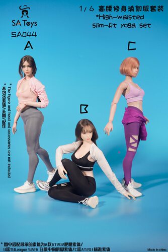 SA Toys 1/6 高腰修身瑜伽服套装 SA044 适合搭配12寸女兵人偶