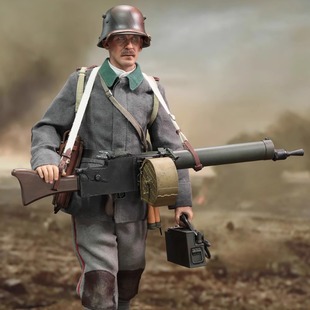 接单 DID新品 D11015 1/6一战德国MG08机枪手-亚瑟可动男兵人