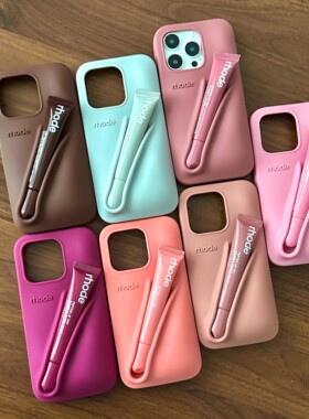 Rhode海莉唇釉手机壳适用iPhone17promax口红手机壳苹果系列海莉唇膏手机壳Hailey唇蜜唇彩rhode手机壳正品