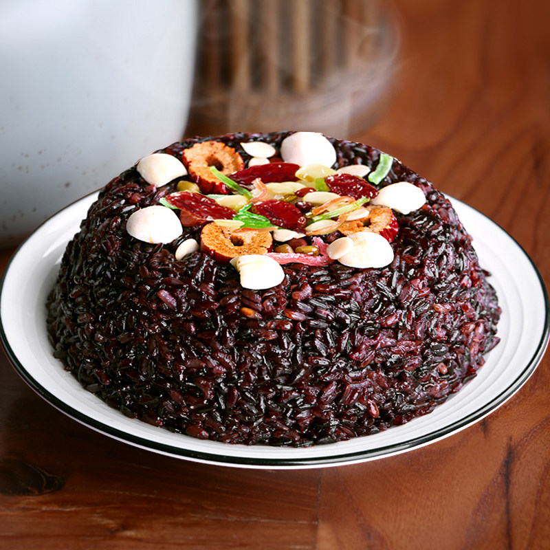 血糯米八宝饭紫红糯米豆沙馅速食早餐方便甜米饭糯米饭需自热早饭