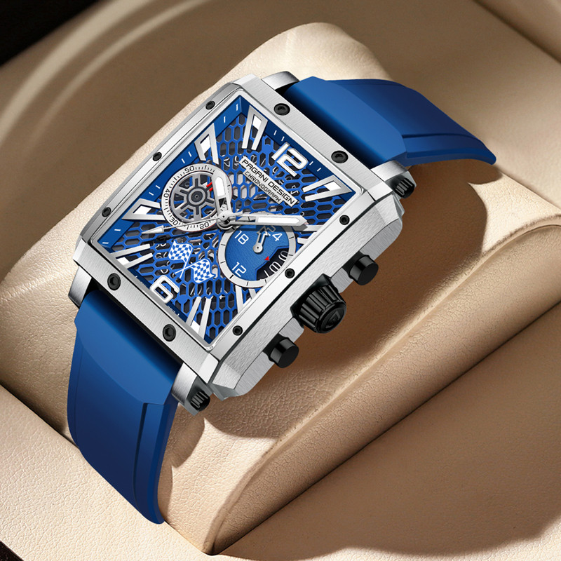 伯佳尼大表盘运动男士夜光腕表