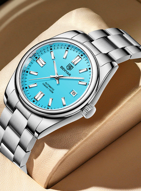 简约潮男手表全自动透底机械表夜光防水2022新品蚝式男士benyar表