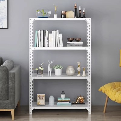 货架家用储物架阳台置物架多层落地超市角钢杂物架收纳架铁架子