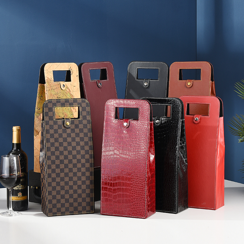 红酒袋单只高档红酒包装礼盒双支皮质手提酒袋葡萄酒礼品袋2定制