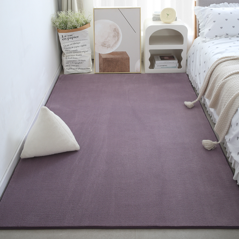 地毯驼色主卧床边毯加厚客厅地垫短绒房间全铺床下脚垫卧室床前毯