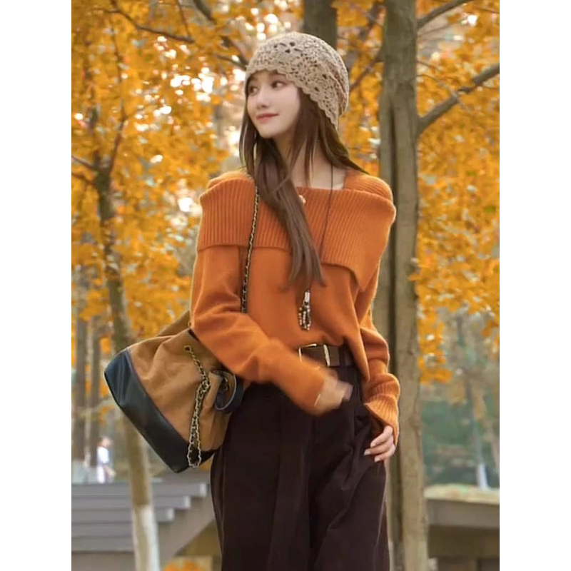 温柔慵懒风气质辣妹针织衫女装2025秋冬新款休闲小众设计高级毛衣
