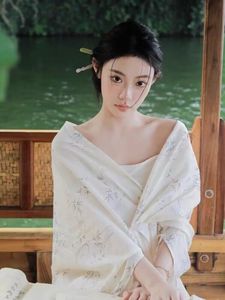 清冷国风改良汉服~24新慵懒复古新中式古典连衣裙 不规则慵懒裙子