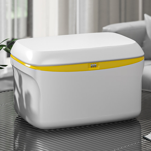 家用密码箱收纳箱隐私文件证件整理收纳箱带锁药箱家庭药物收纳盒