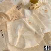 头 独立包装 无痕冰丝内裤 女微透中腰裤 7A抑菌纯棉裆 一片式