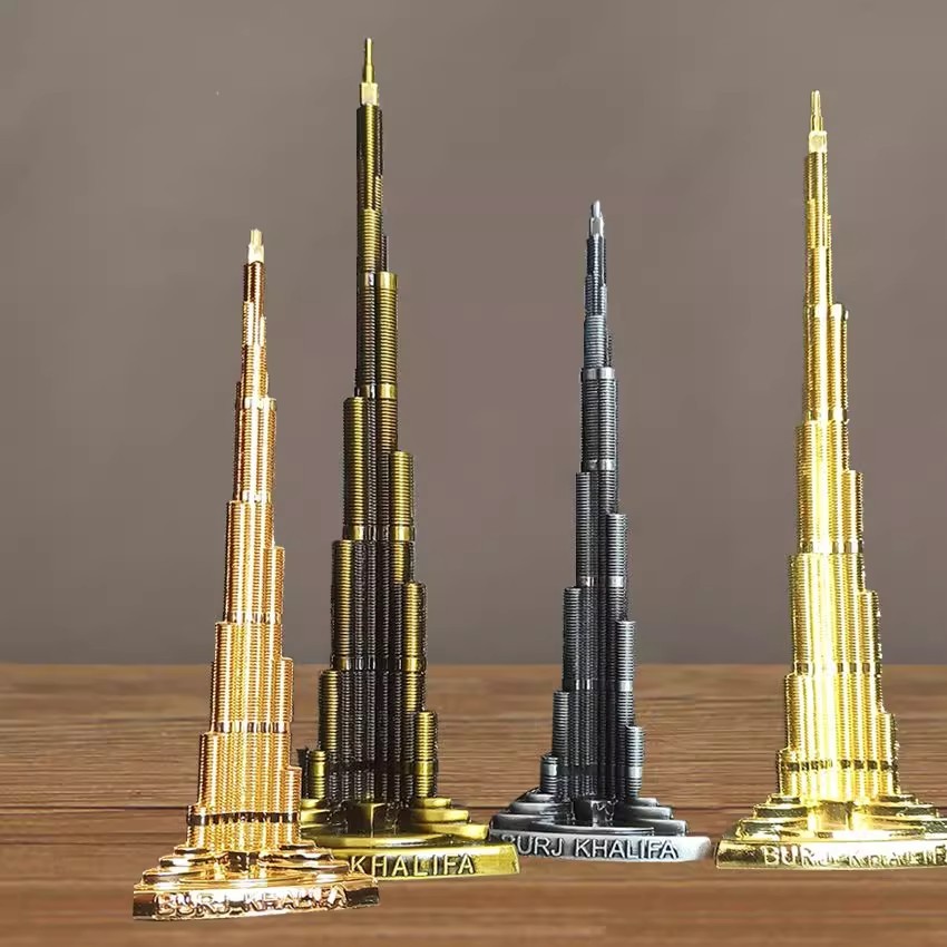 迪拜哈利法塔模型念品摆件大迪拜塔哈利法塔金属哈利法塔建筑模型