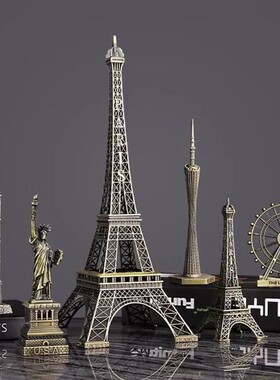 上海东方明珠哈利塔模型广州小蛮腰巴黎塔伦敦钟各地标建筑纪念品