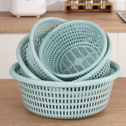 【菜蓝子】厨房洗菜篮塑料镂空沥水篮家用洗菜盆水果筛饭店餐厅