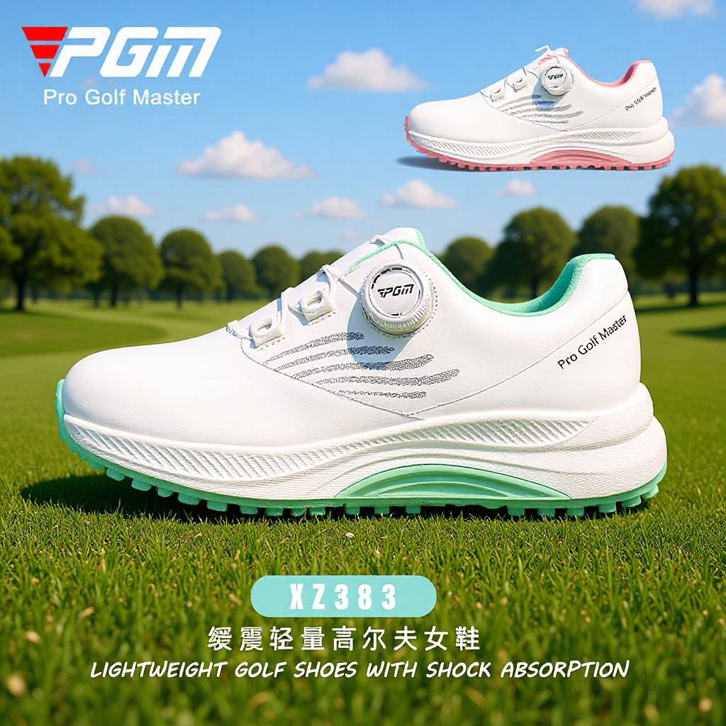 PGM夏季女士防水旋钮高尔夫球鞋