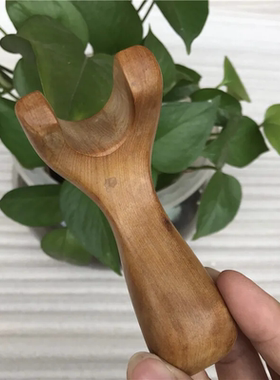 香木刮鼻梁肩部颈部腰部Y型实木按摩器 点压穴位按摩经络棒