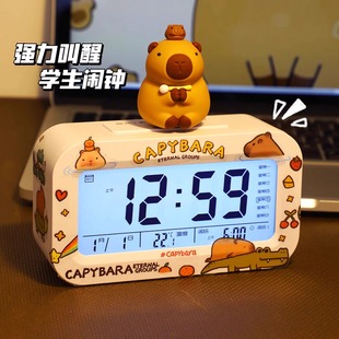 2026新款高颜值闹钟学生专用起床神器智能感光可当小夜灯闹钟学生