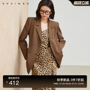 时尚 新款 气质简约干练纯色外套女 2025秋季 佧茜文老钱风通勤西装