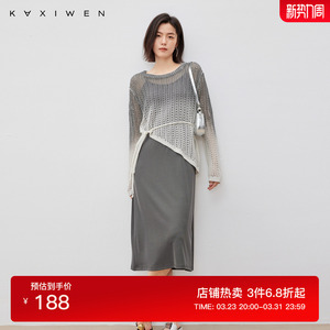 【博主同款】早秋新款女式欧洲站宽松连衣裙两件套装高级感镂空裙