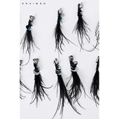 佧茜文轻奢闪耀复古高级感手工羽毛亮片胸针