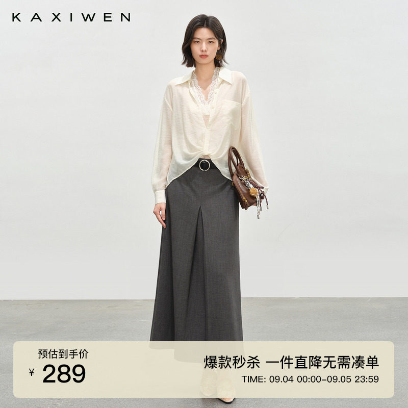 法式优雅蕾丝两件套衬衫图片