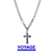 VOYAGE十字架卫衣吊坠hiphop项链男潮男士 男生嘻哈女高级感毛衣链