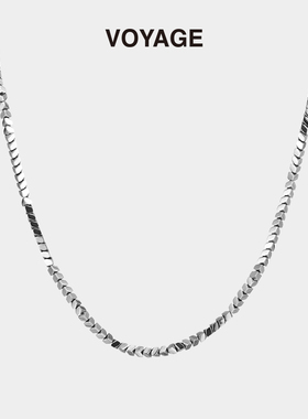 VOYAGE钛钢碎银男士项炼男生女生潮牌百搭锁骨炼美式嘻哈炼子配饰