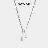 钛钢男士 吊坠项链男款 潮流男生小众高级感潮牌百搭链子配饰毛衣链