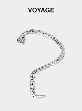 VOYAGE蛇形气质耳钉女冷淡风耳环小众设计感高级轻奢耳挂男士耳饰