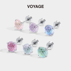 sparkle studio多巴胺彩色烟花切耳钉钛合金养耳洞耳骨钉钛钢耳饰