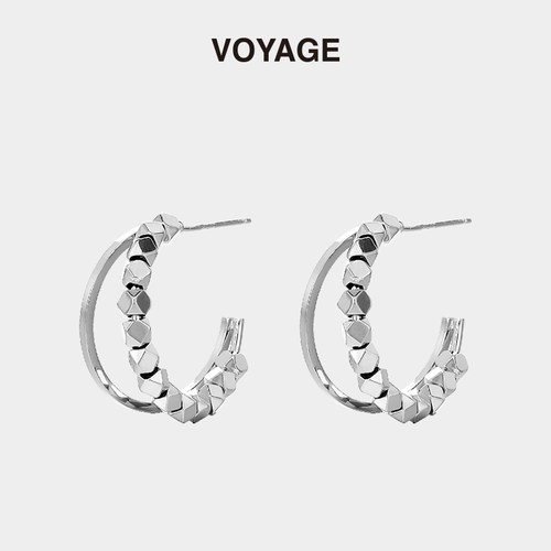 VOYAGE碎银几两银针耳环女小众