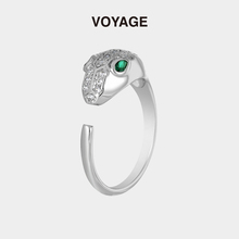 饰食指戒 微镶锆石蛇形开口可调节戒指女小众设计轻奢高级感指环装