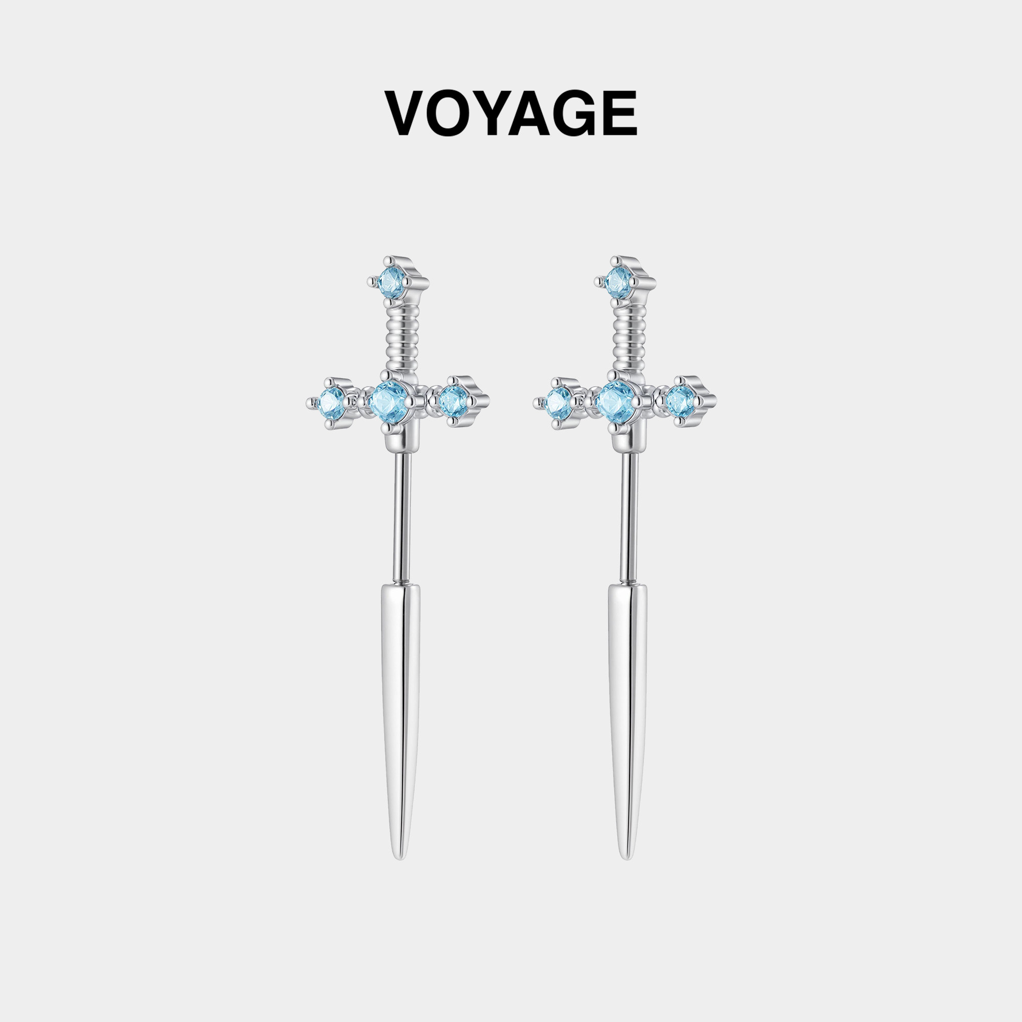 碎冰蓝宝剑耳骨钉女钛合金恶魔钉钛钢锆石耳钉耳蜗钉耳环秋冬耳饰,饰品/流行首饰/时尚饰品新,耳钉,淘宝优惠券,粉丝福利购,淘宝优惠卷