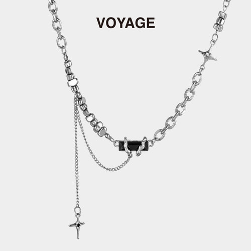 VOYAGE芒星锆石项链潮牌小众设计