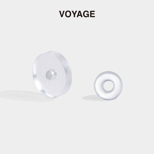 小飞碟耳钉硅胶透明防增生耳骨钉女养耳洞耳堵软垫片防内陷耳蜗钉