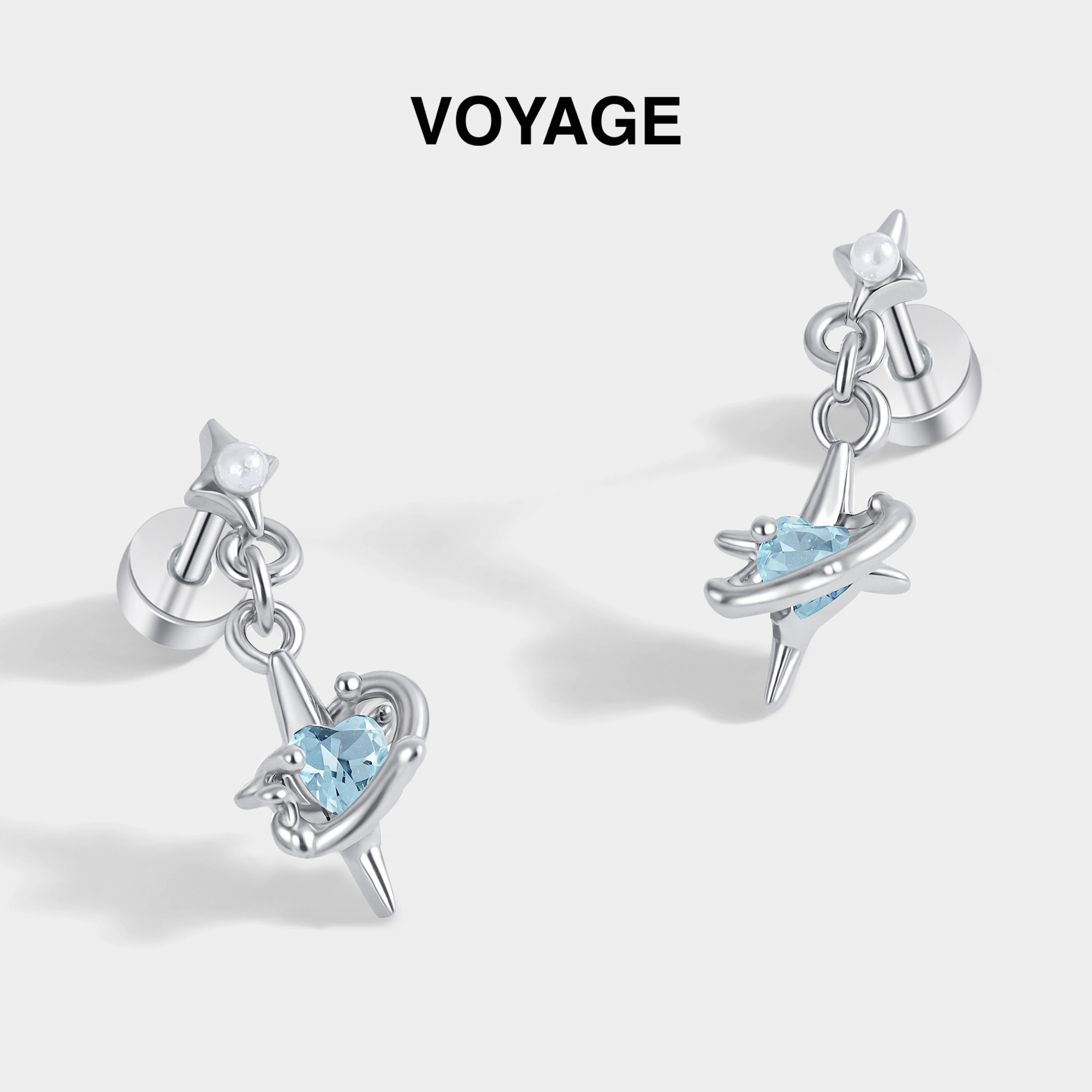 海蓝色星芒吊坠钛合金耳钉女锆石钛钢耳骨钉小众耳环耳坠秋冬耳饰,饰品/流行首饰/时尚饰品新,耳环,淘宝优惠券,粉丝福利购,淘宝优惠卷