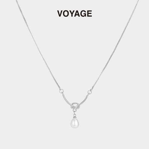 珍珠绳结项链轻奢小众气质